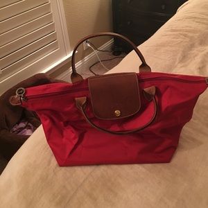Red longchamp bag/medium size
