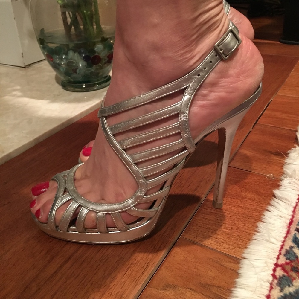 Jimmy Choo silver heels.Offers accepted!
