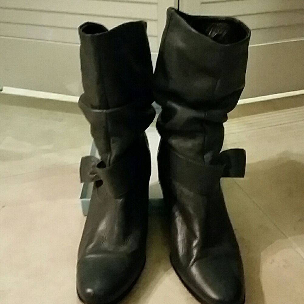 Leather boots. Super girly design