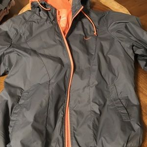 Gray Nike Windbreaker Zip Up
