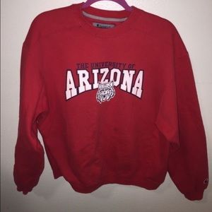 Red Arizona university crew neck