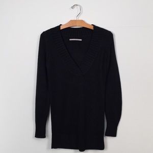 Rubbish Black Knit V-neck Sweater Size Medium