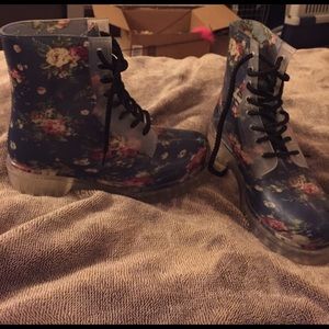 Dirty laundry rain boots