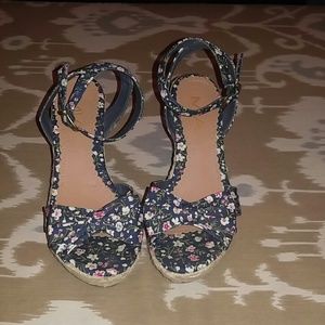 {MIA} Espadrille Floral Wedge