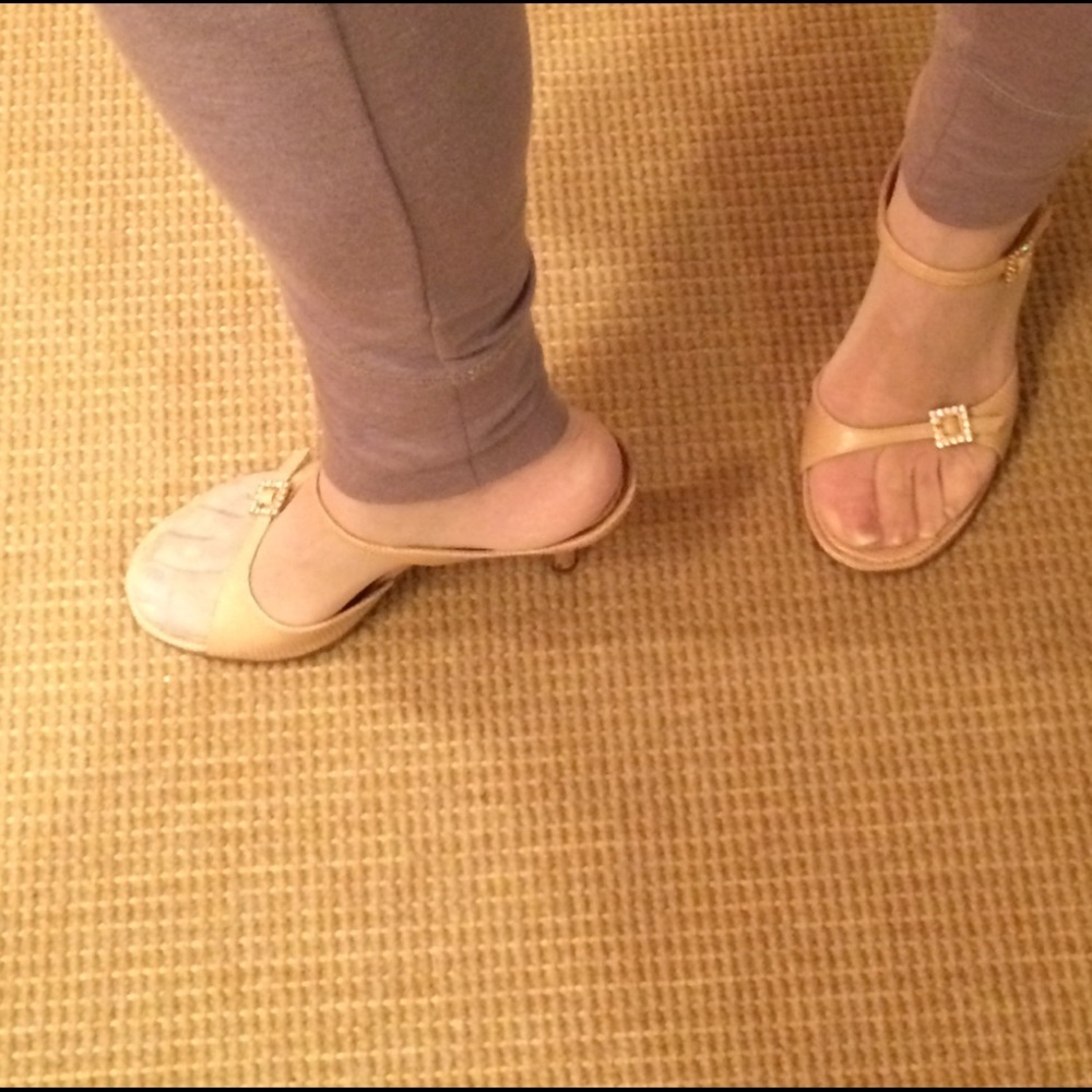 Bruno Magli taupe dress shoes.