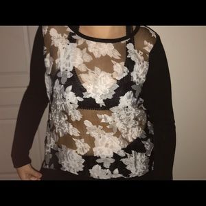 Floral Long-Sleeve Plus Size