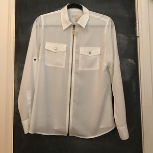 Sheer white Michael Kors Shirt