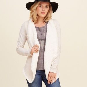 Hollister furry cardigan