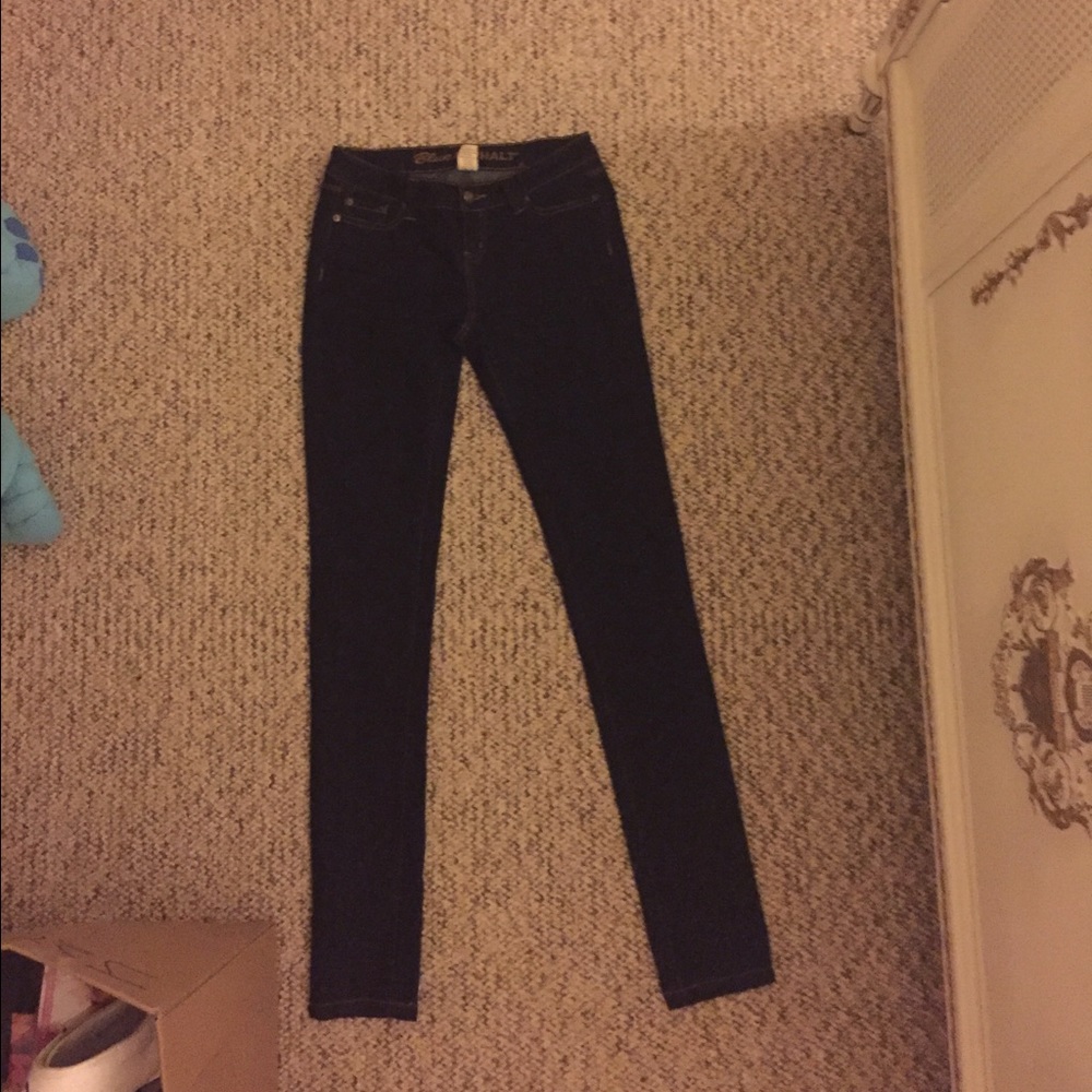Dark blue Blue asphalt skinny jeans