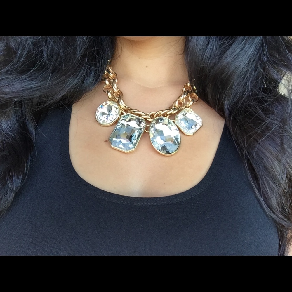 Oversized Gem Statement Necklace