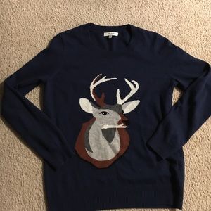 Madewell navy deer sweater medium