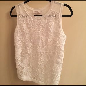 Sleeveless lace top