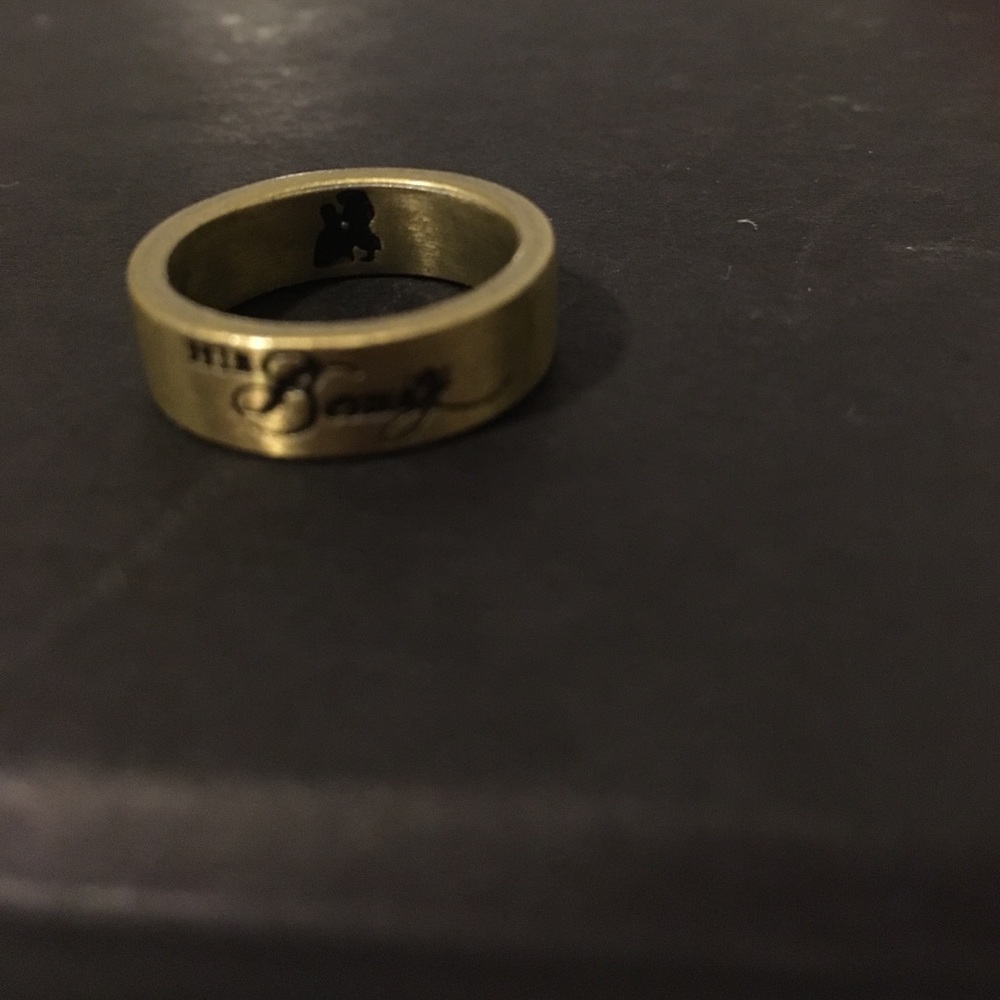 "His beauty" beauty and the beast ring.