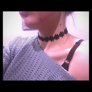 Black Flower Choker 🌺