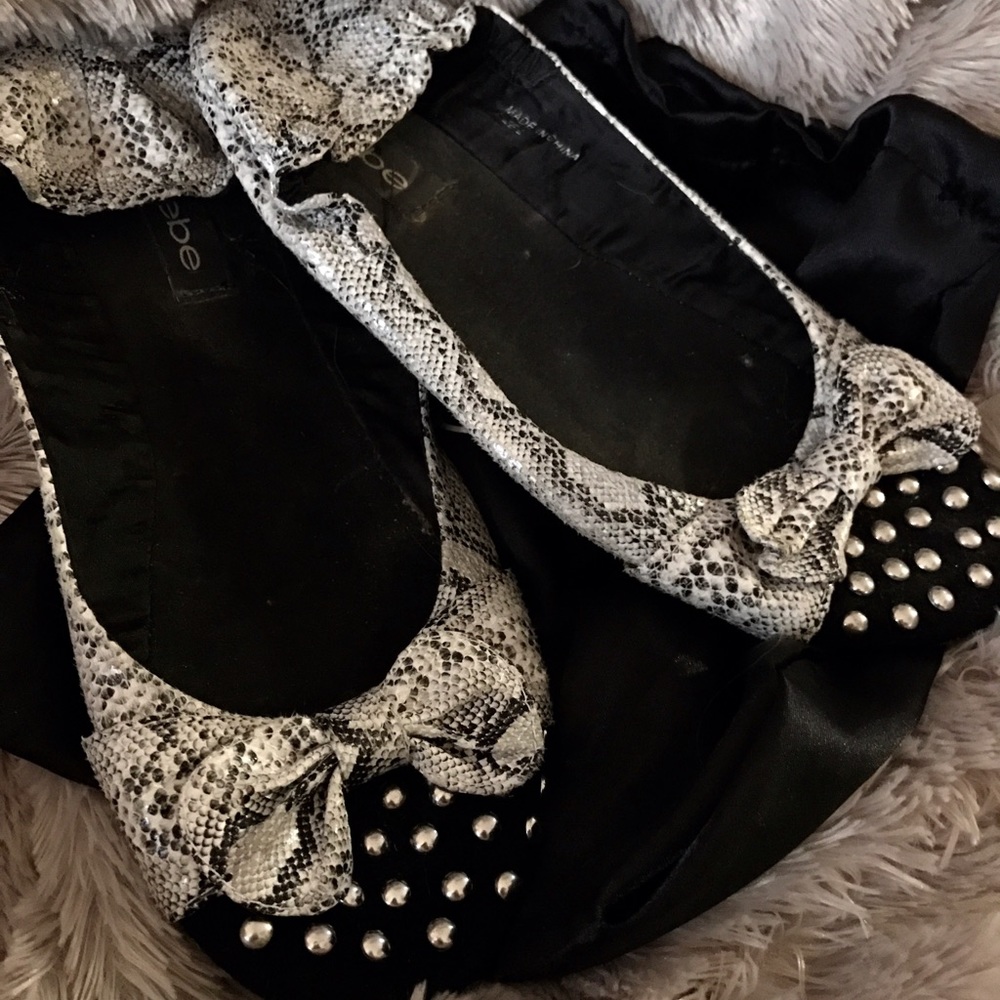 Bebe foldable flexible slip on flats