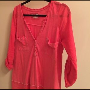 Anthropologie coral tunic.