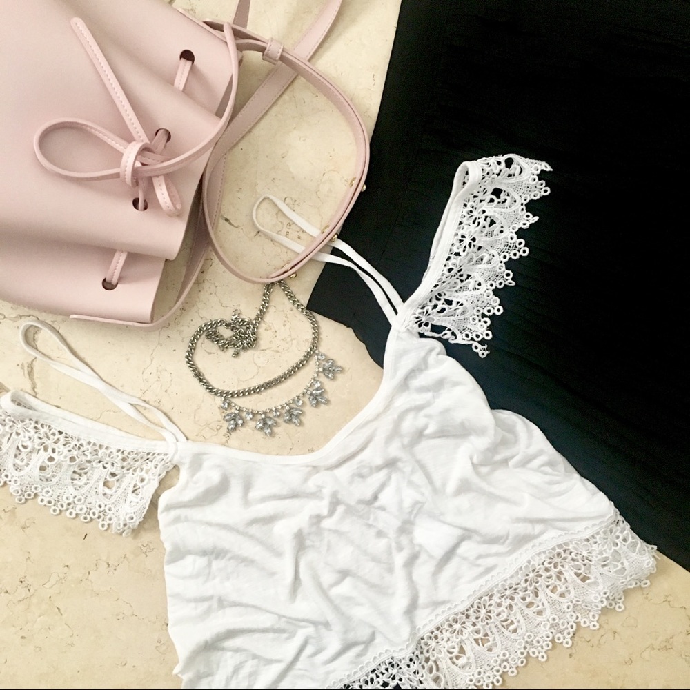 NWT Romantic Cold Shoulder Crop Top