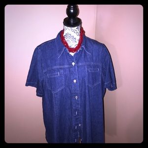Cute denim button down shirt Cute denim button down shirt
