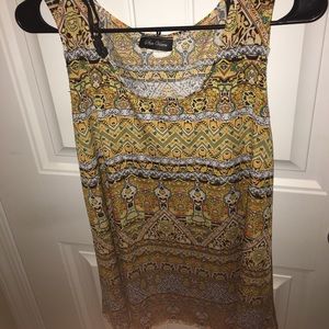 Mostly yellow patterned blouse