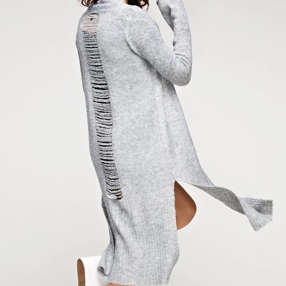 Dance & Marvel Sweaters - Super Chic Ripped Gray Sweater sz S/M - NWT