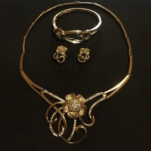 Gold plated jewelry set
