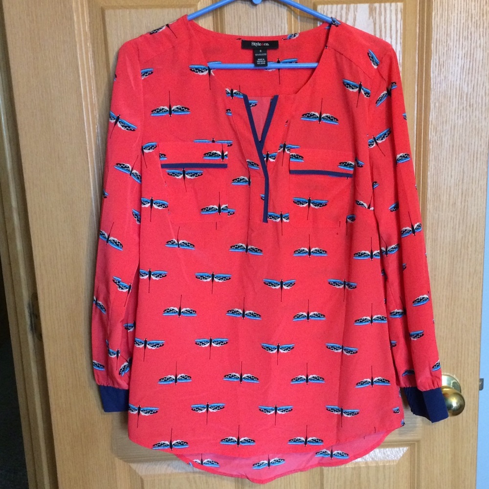 Dragonfly printed blouse