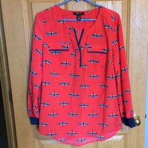 Dragonfly printed blouse