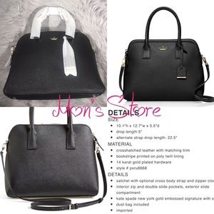 🎉🎉🎉 KATE SPADE Cameron Street Margot - Black 👜