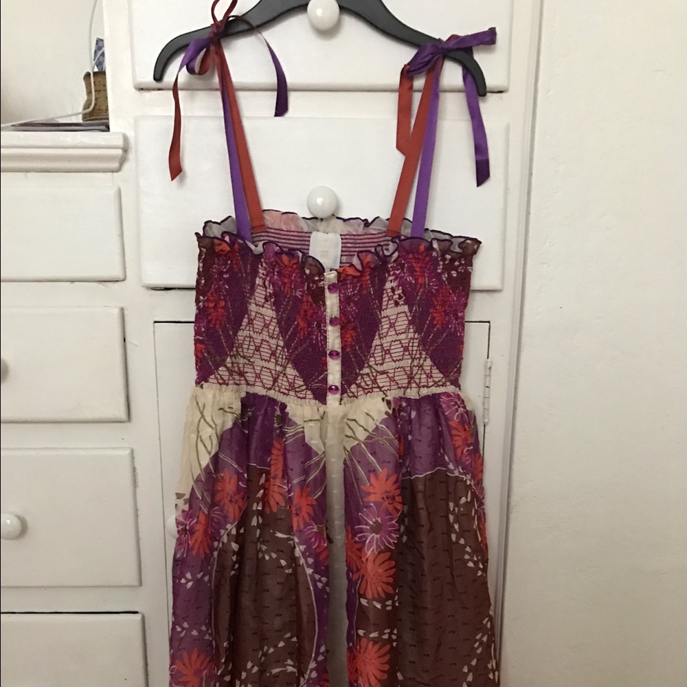 NWOT Anna Sui Floral Print Summer Dress