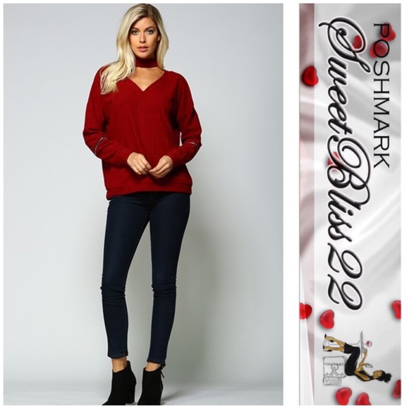 💄Wine Zippered Top💄 - Picture 2 of 4