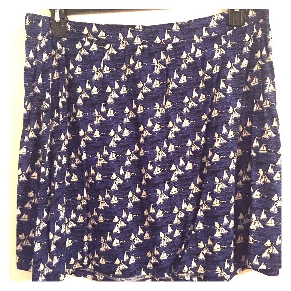 SOLD Cute Elastic Waist Sailboat Skirt