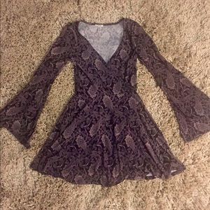 UO Paisley Bell Sleeve Dress