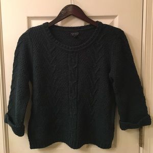 Topshop cable knit crop sweater