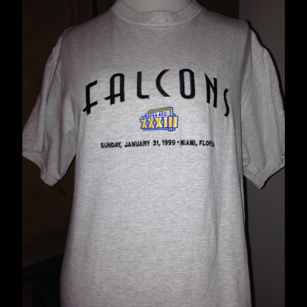1999 Super Bowl XXXIII Falcons short-sleeved shirt