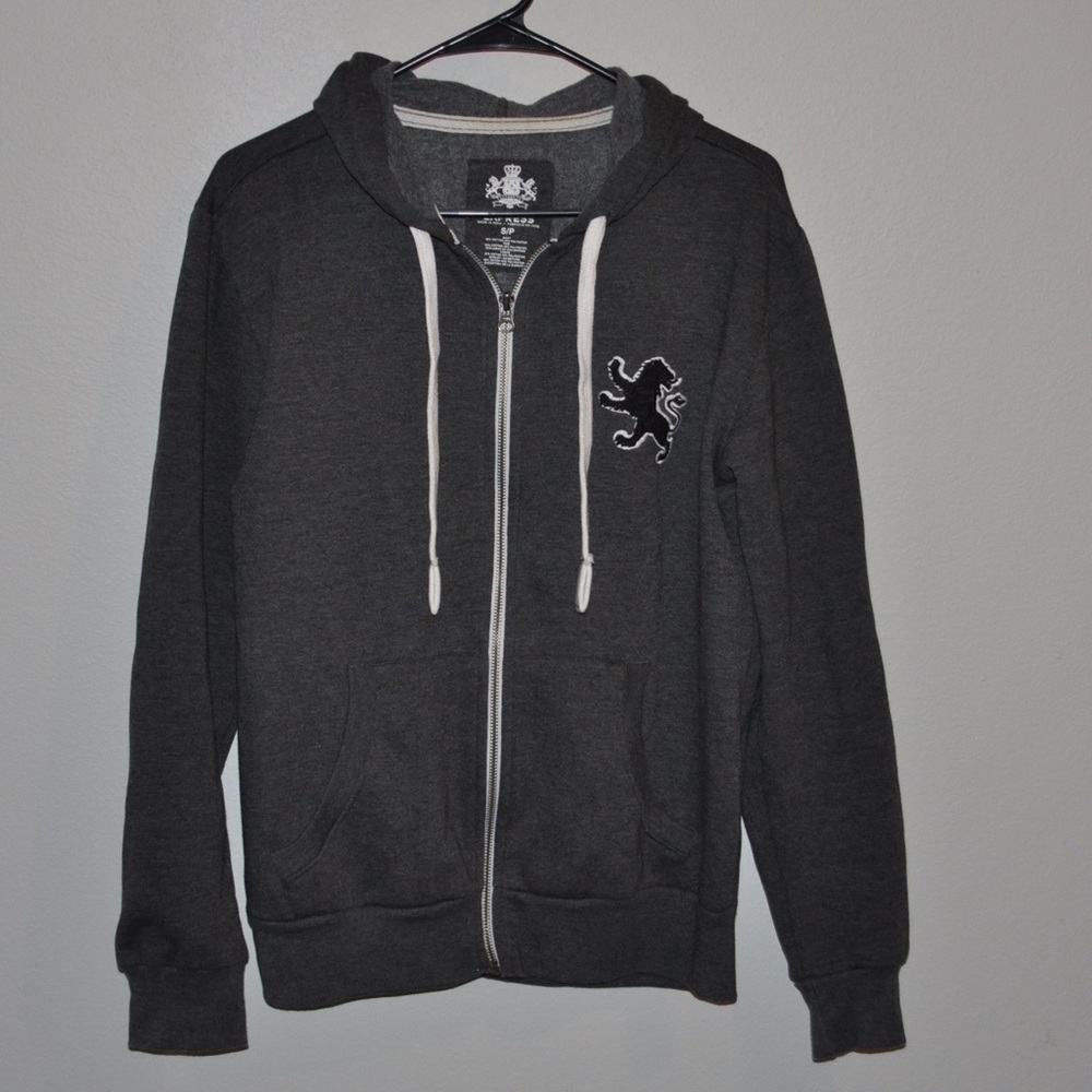 Express Zip Up Hoodie Gray Small