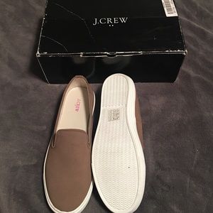 Jcrew suede slip on sneakers size 8
