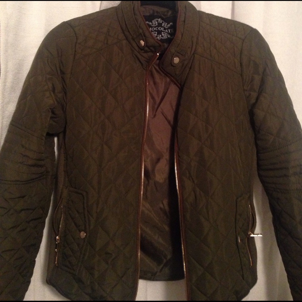 Olive bomber jacket