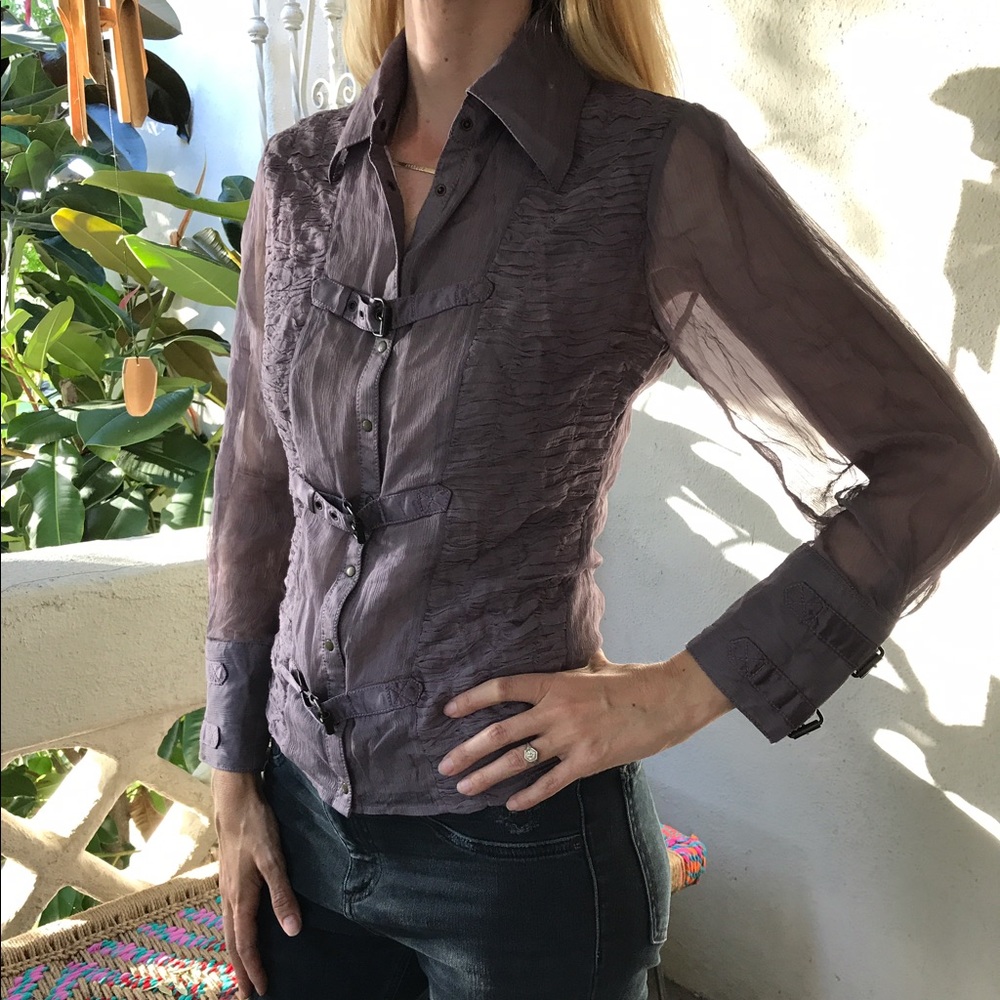 Catherine Malandrino Sheer Top