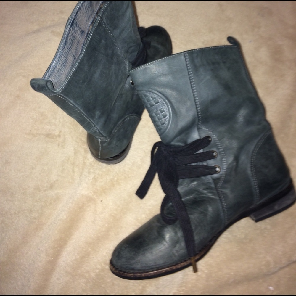Black suede boots
