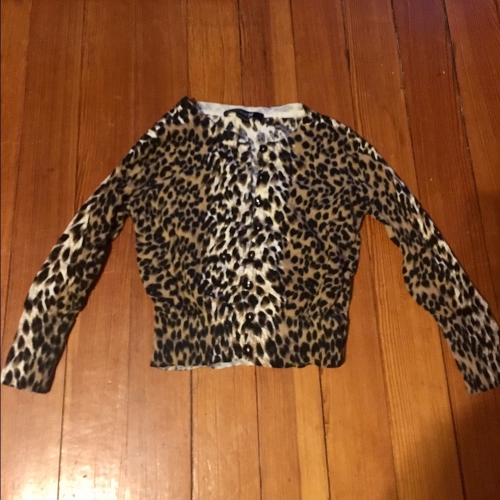 Cheetah print cardigan