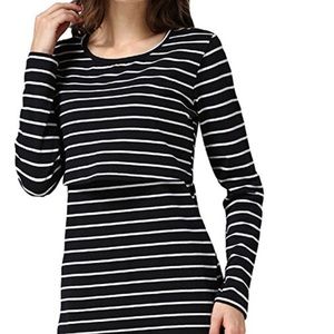 Striped nursing shirt