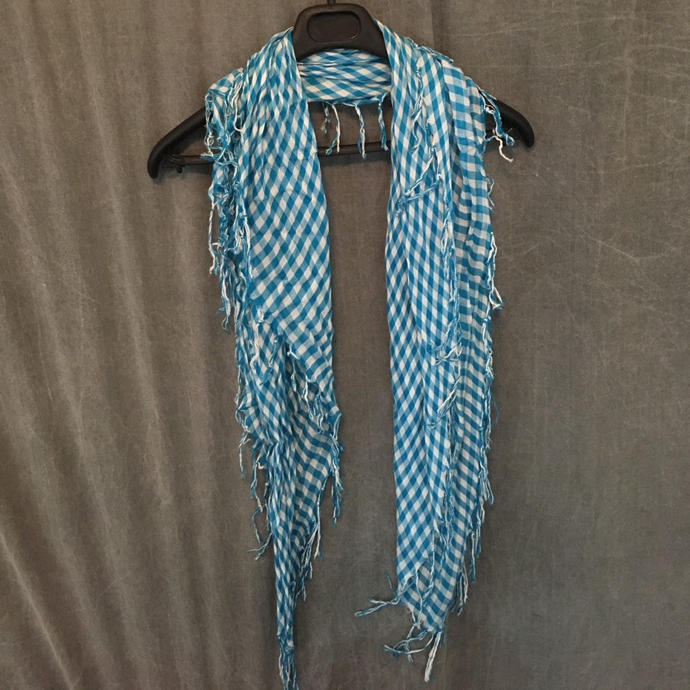 Blue and white scarf/wrap