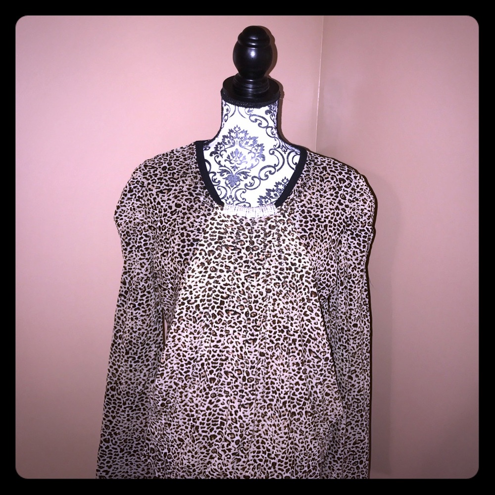 NWT Cheetah Print Dress Shirt