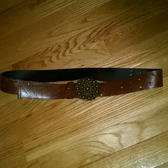 Brown Belt with Decorative Buckle - Picture 2 of 4
