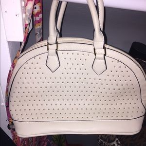 Cream colored handbag