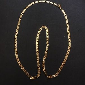 Gold plated blade designed chain