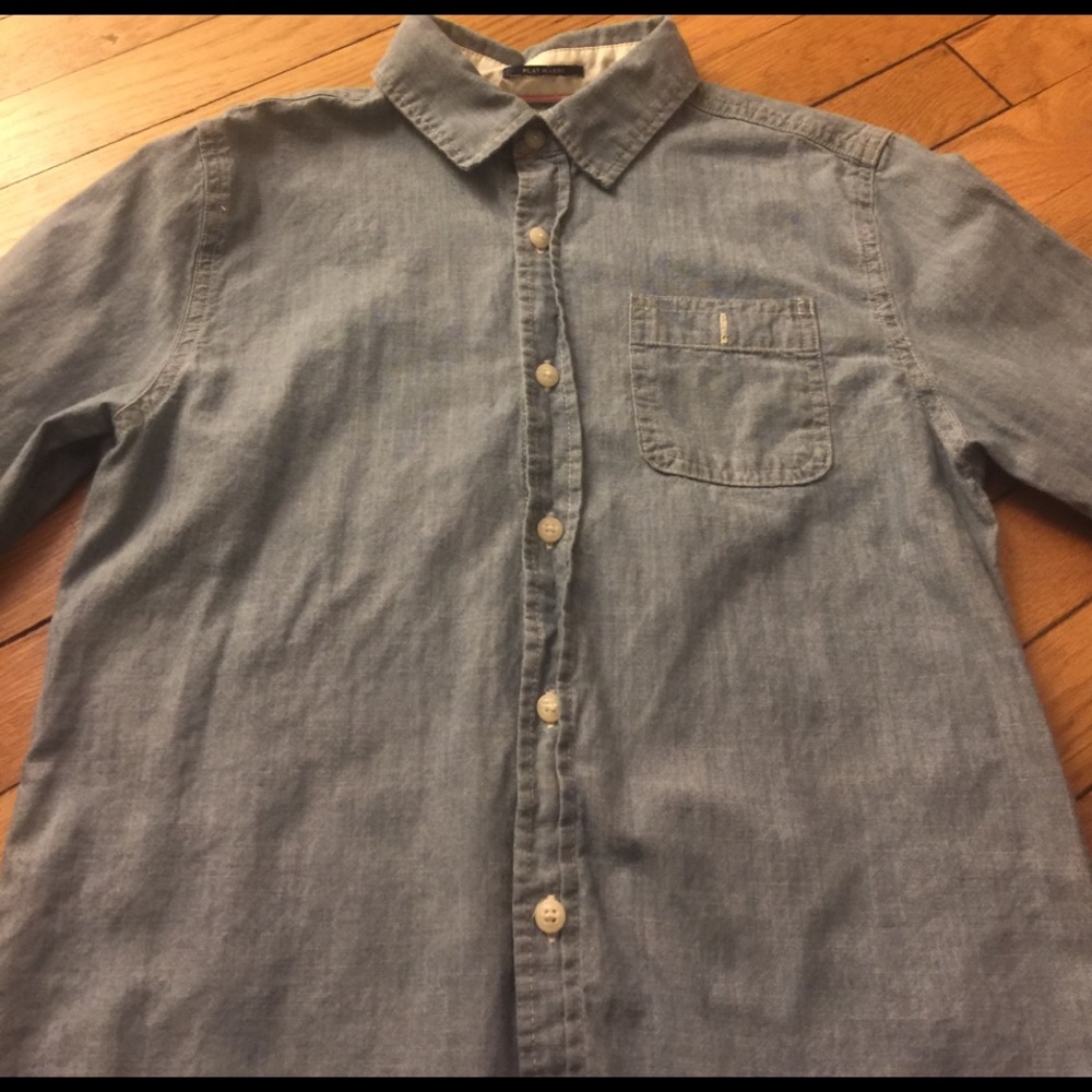 Boys Denim Button Down - Picture 2 of 2