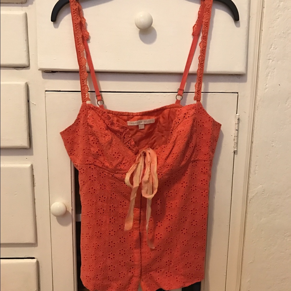 Rebecca Taylor Eyelet Tank Top