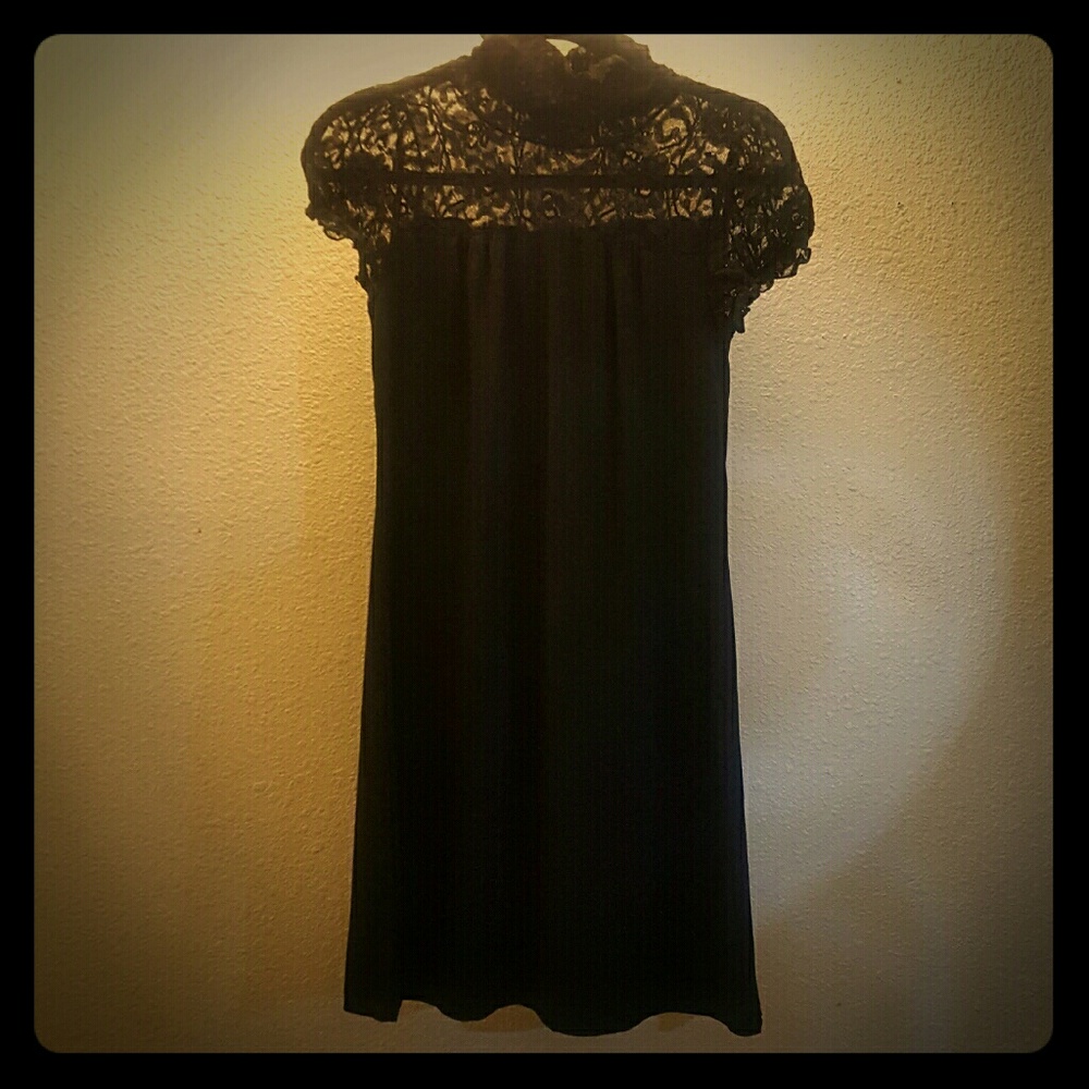 Victorian Lace Turtleneck Dress