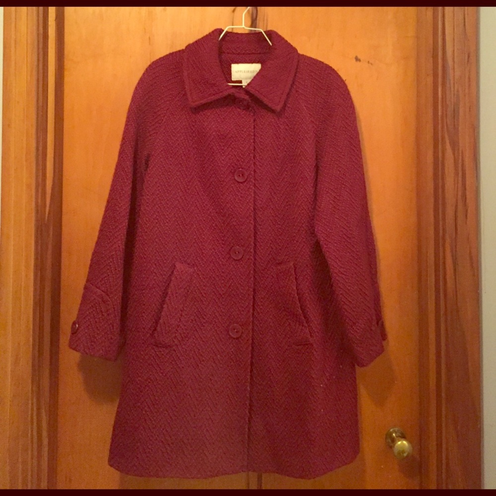Burgundy winter coat